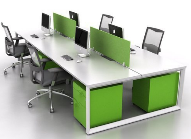 4 Person Linear Workstation